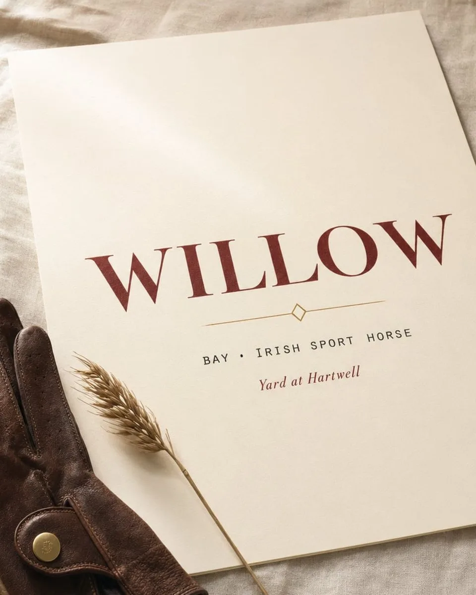 Personalised horse name print